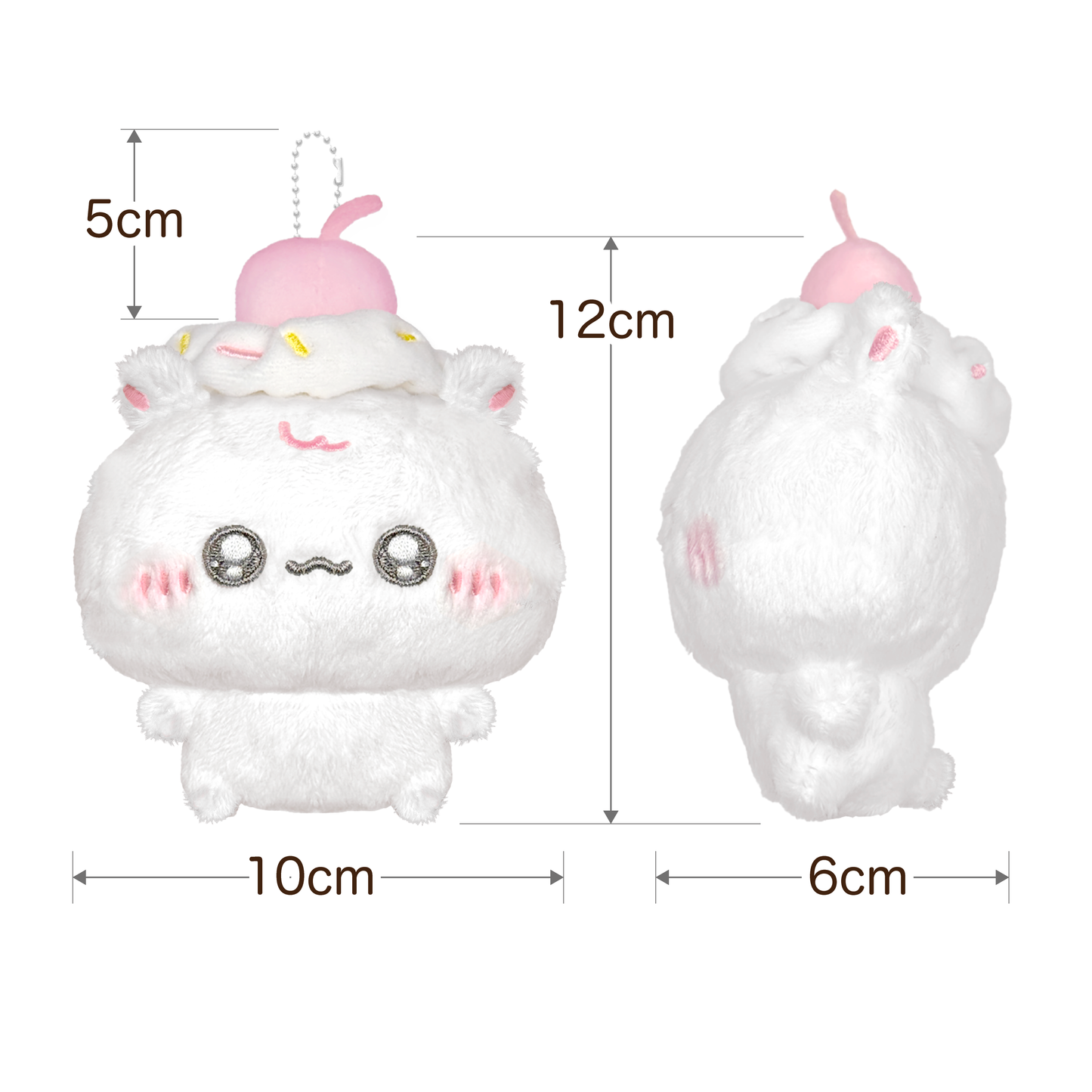 ちむむ。ぬいぐるみチャーム【もしゃはむ さくらんぼもきゅ】