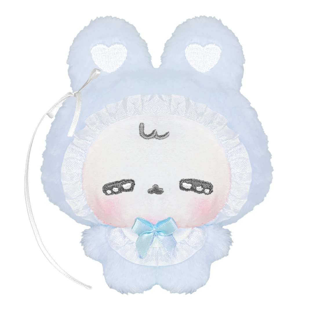 ちむむ。ぬいぐるみチャーム【ふにゅ べびばにぃ（みずいろ