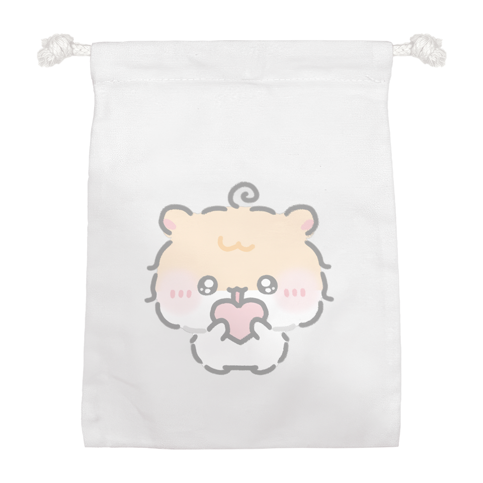 ちむむ。イラスト巾着【もしゃはむ ちゃも】