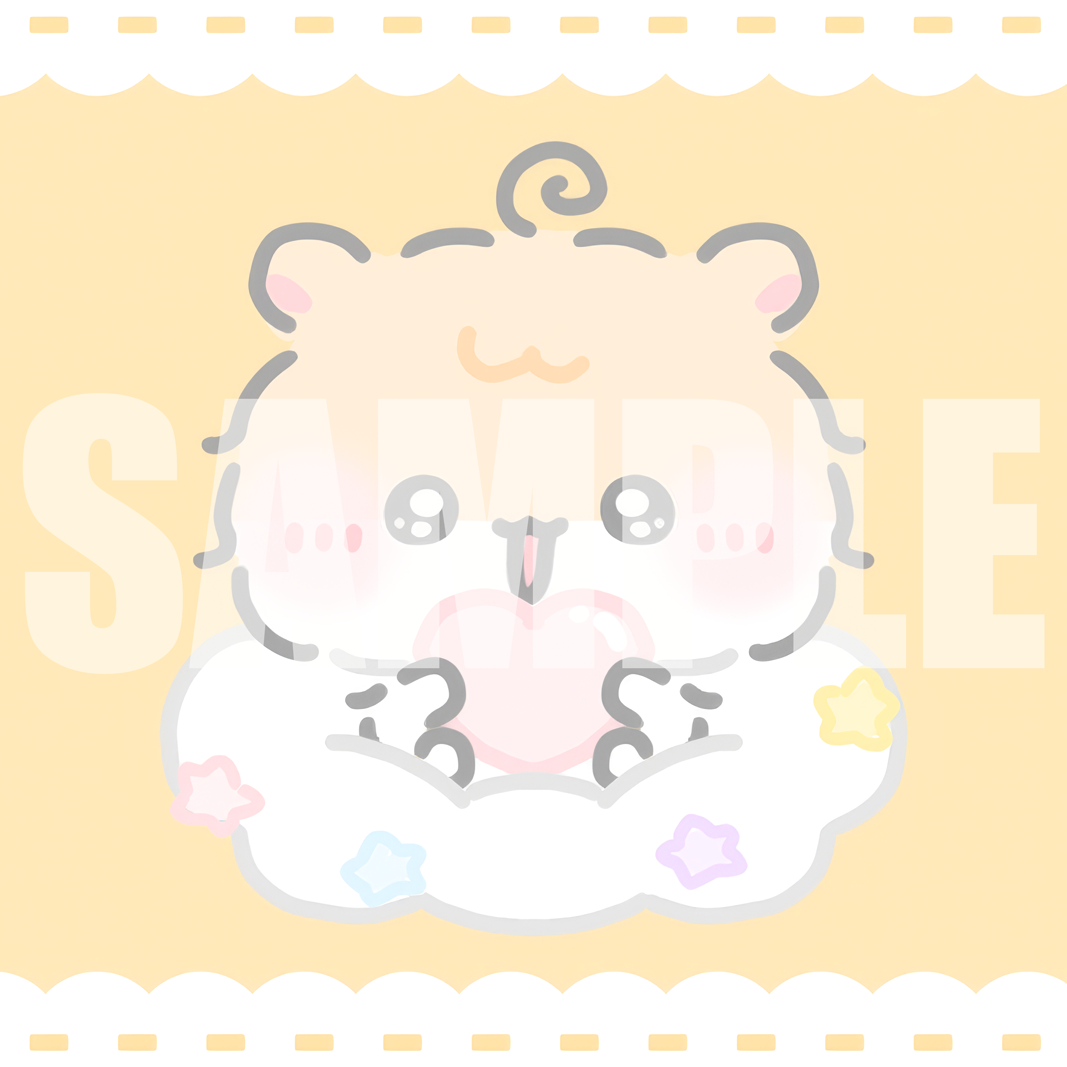 ちむむ。ミニハンカチタオル【もしゃはむ ちゃも】