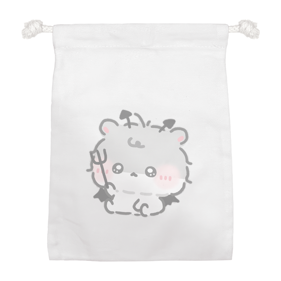 ちむむ。イラスト巾着【もしゃはむ ぼちゅ】