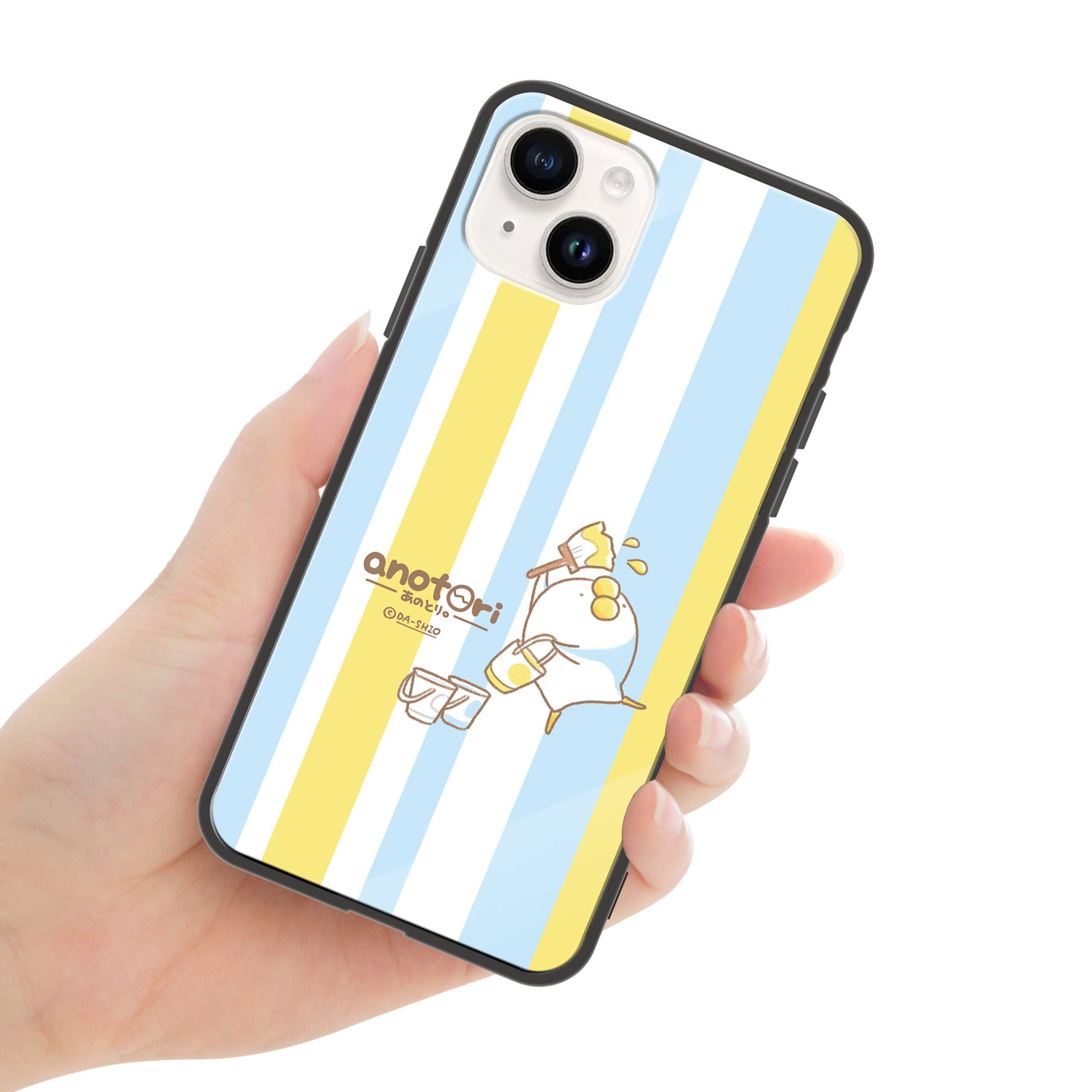 ダーシオ ガラスiPhoneケース【あのとり。あのトリコロール】