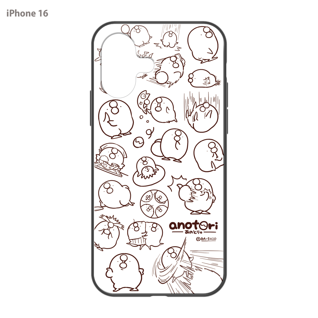 ダーシオ ガラスiPhoneケース【あのとり。ホワイト】
