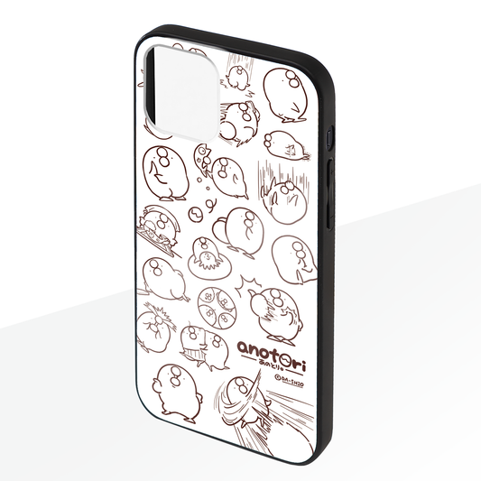ダーシオ ガラスiPhoneケース【あのとり。ホワイト】