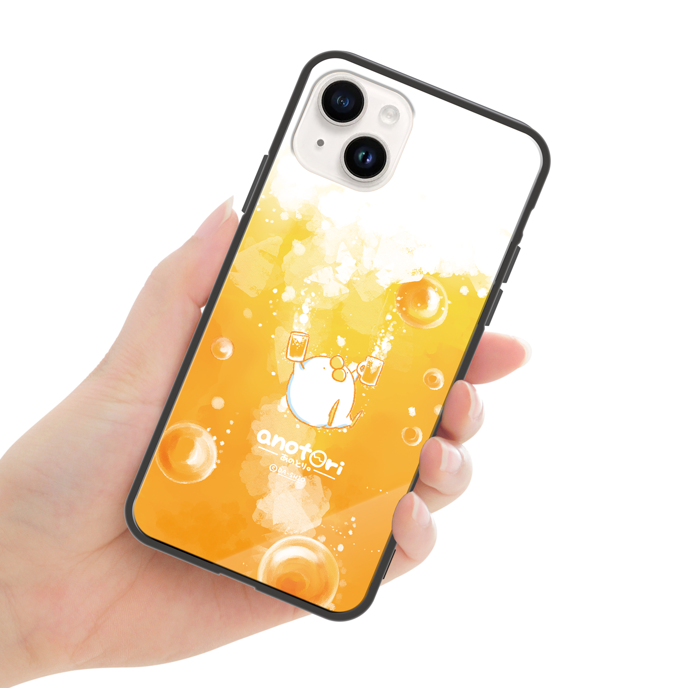 ダーシオ ガラスiPhoneケース【あのとり。ビール】