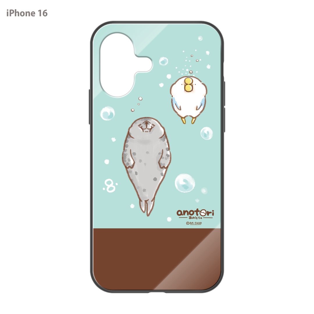 ダーシオ ガラスiPhoneケース【あのとり。と、アザラシさん】