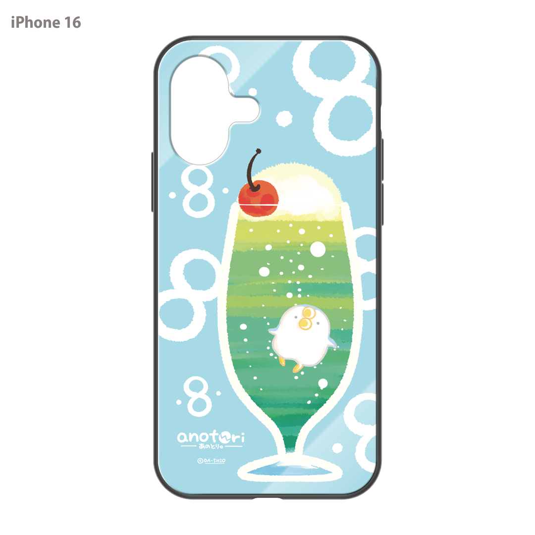 ダーシオ ガラスiPhoneケース【あのとり。クリームソーダ】