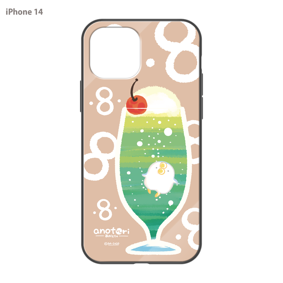 ダーシオ ガラスiPhoneケース【あのとり。クリームソーダ】