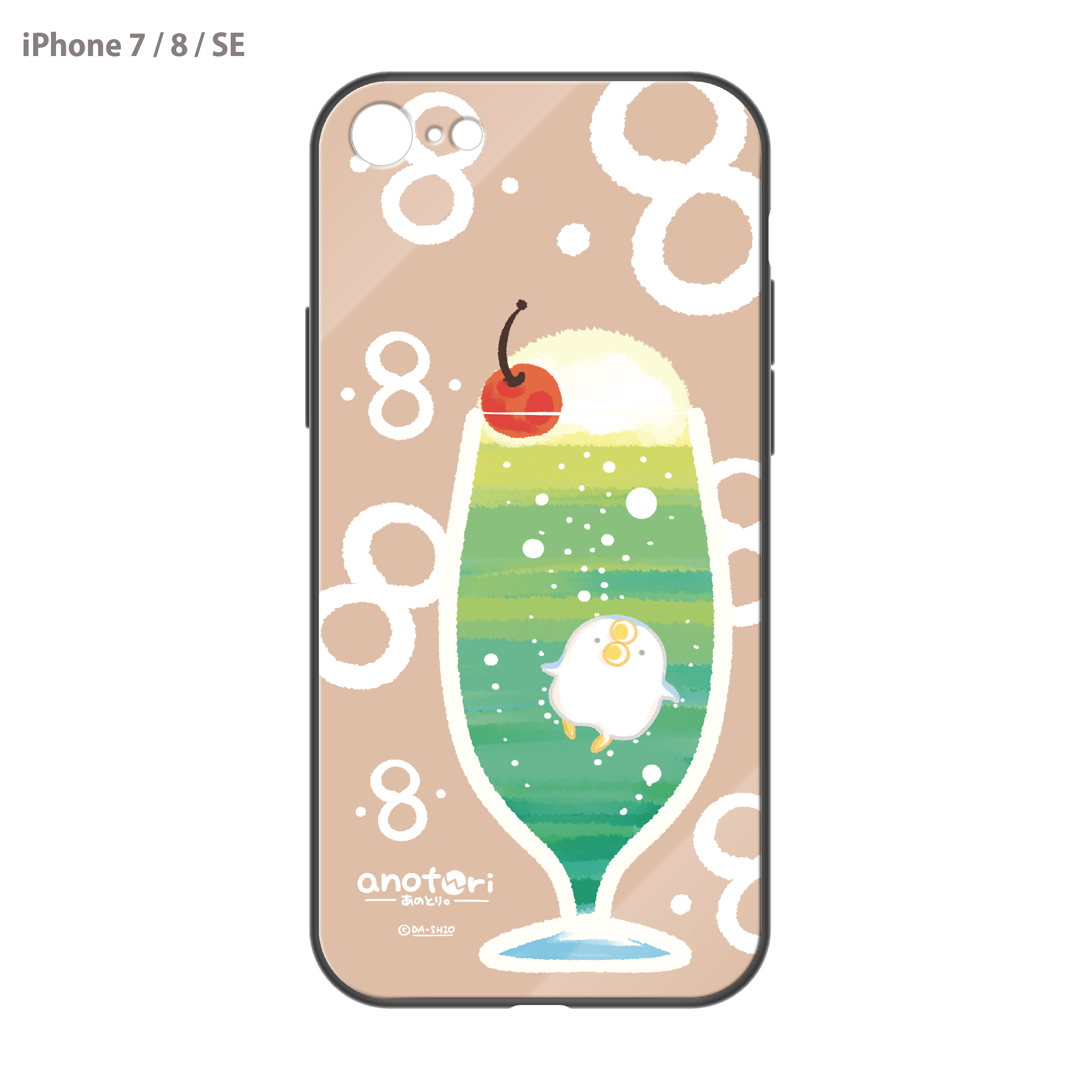 ダーシオ ガラスiPhoneケース【あのとり。クリームソーダ】
