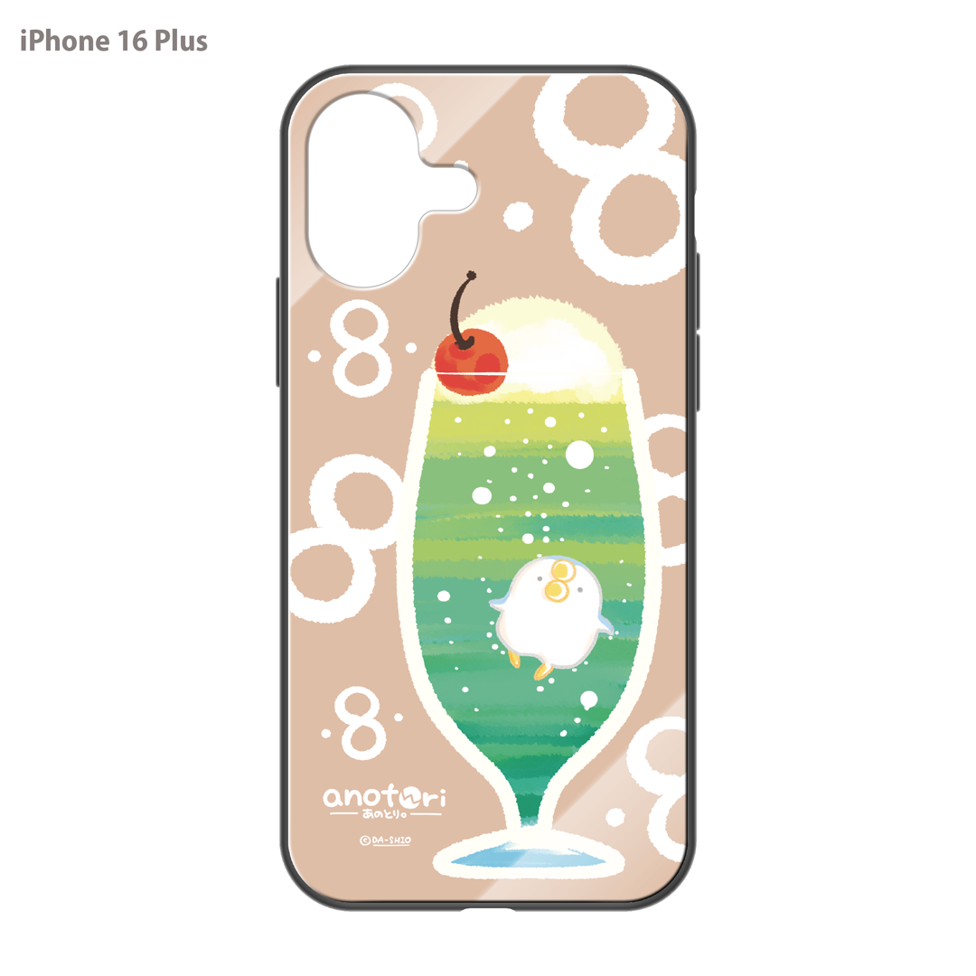 ダーシオ ガラスiPhoneケース【あのとり。クリームソーダ】