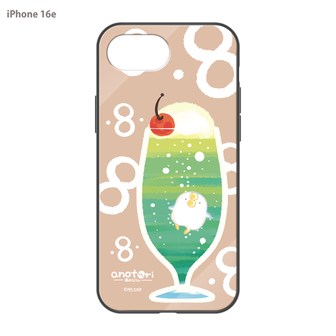 ダーシオ ガラスiPhoneケース【あのとり。クリームソーダ】
