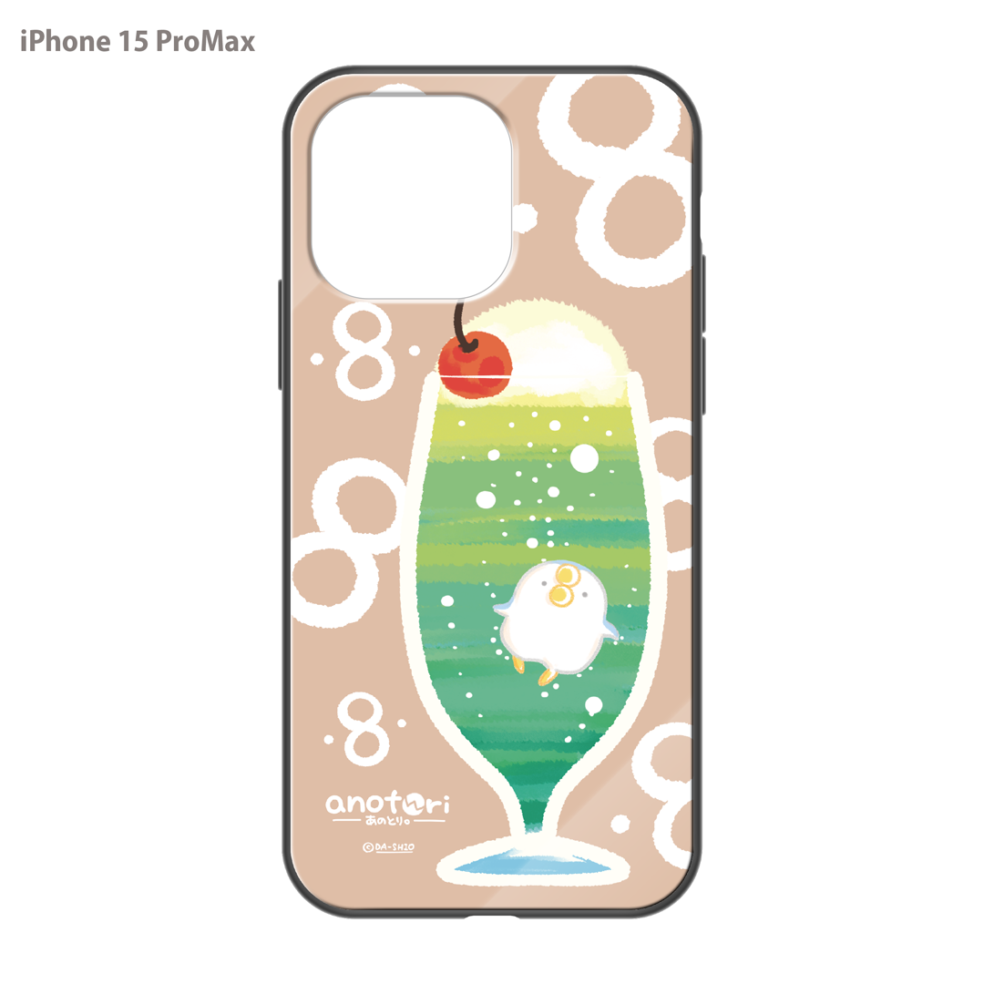 ダーシオ ガラスiPhoneケース【あのとり。クリームソーダ】