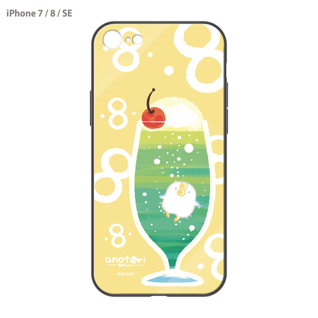 ダーシオ ガラスiPhoneケース【あのとり。クリームソーダ】