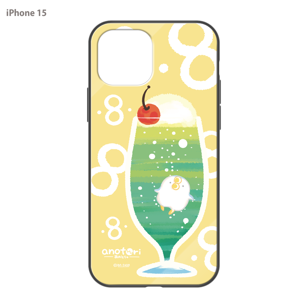 ダーシオ ガラスiPhoneケース【あのとり。クリームソーダ】