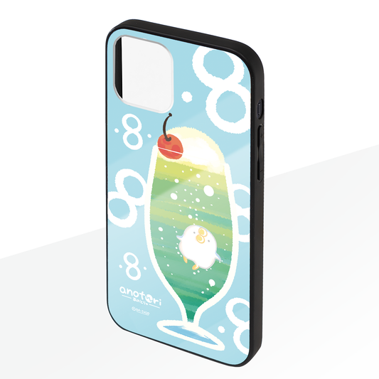 ダーシオ ガラスiPhoneケース【あのとり。クリームソーダ】