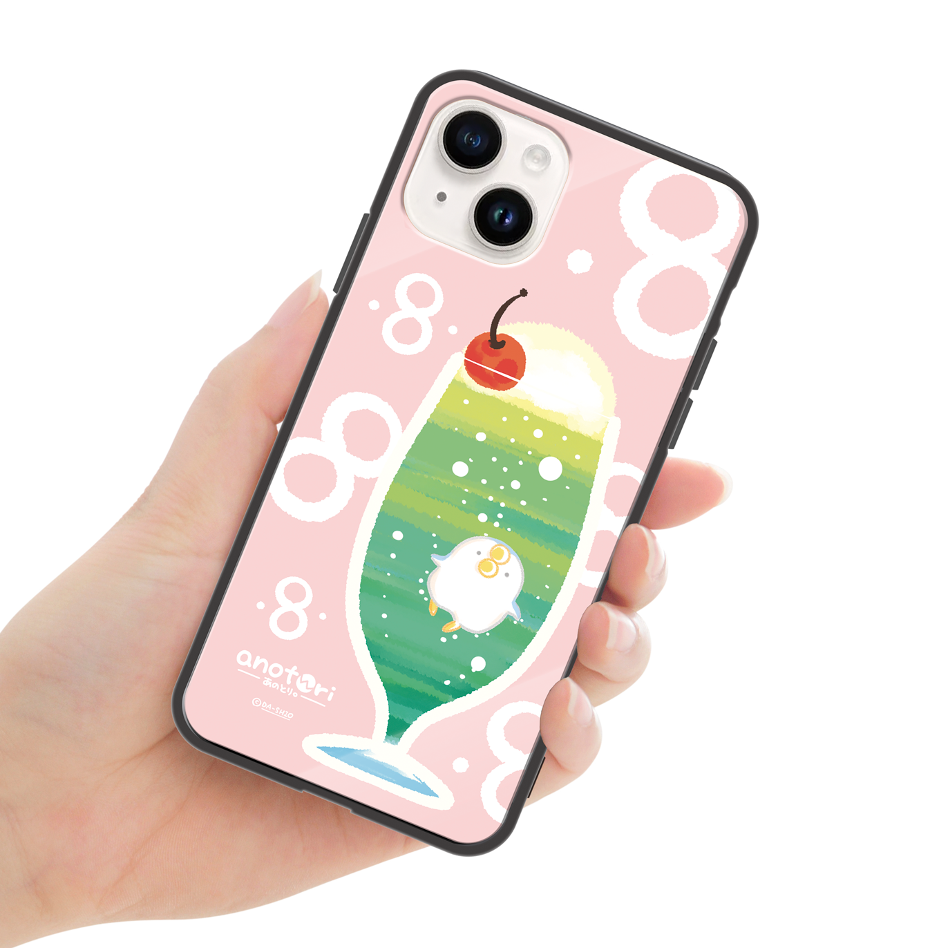 ダーシオ ガラスiPhoneケース【あのとり。クリームソーダ】