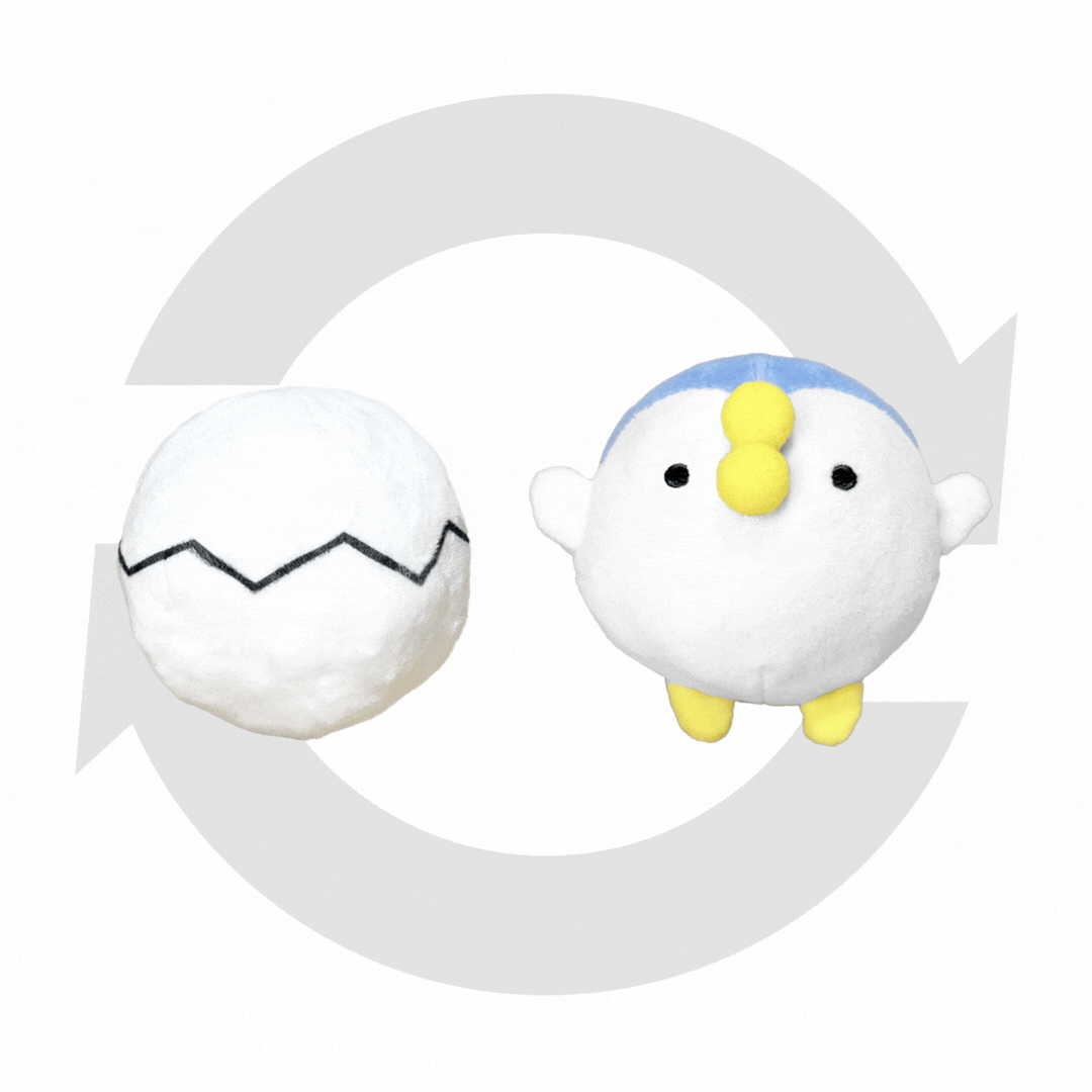 ダーシオ リバーシブルぬいぐるみ【あのとり。×たまご】