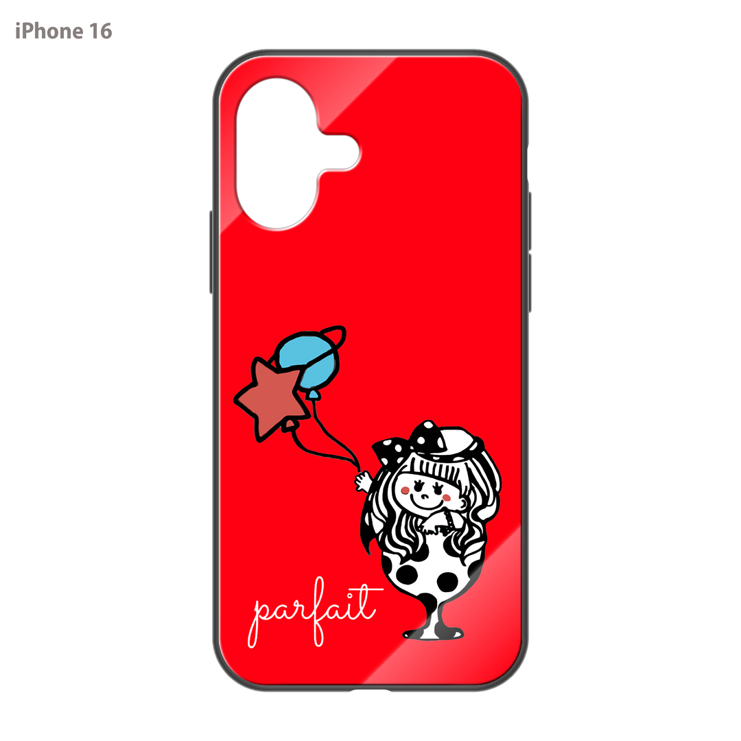 IAM MAIMAI ガラスiPhoneケース【Parfait and Space Balloons】