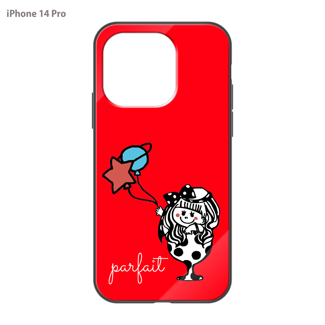 IAM MAIMAI ガラスiPhoneケース【Parfait and Space Balloons】