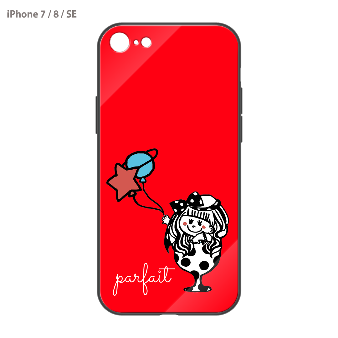 IAM MAIMAI ガラスiPhoneケース【Parfait and Space Balloons】