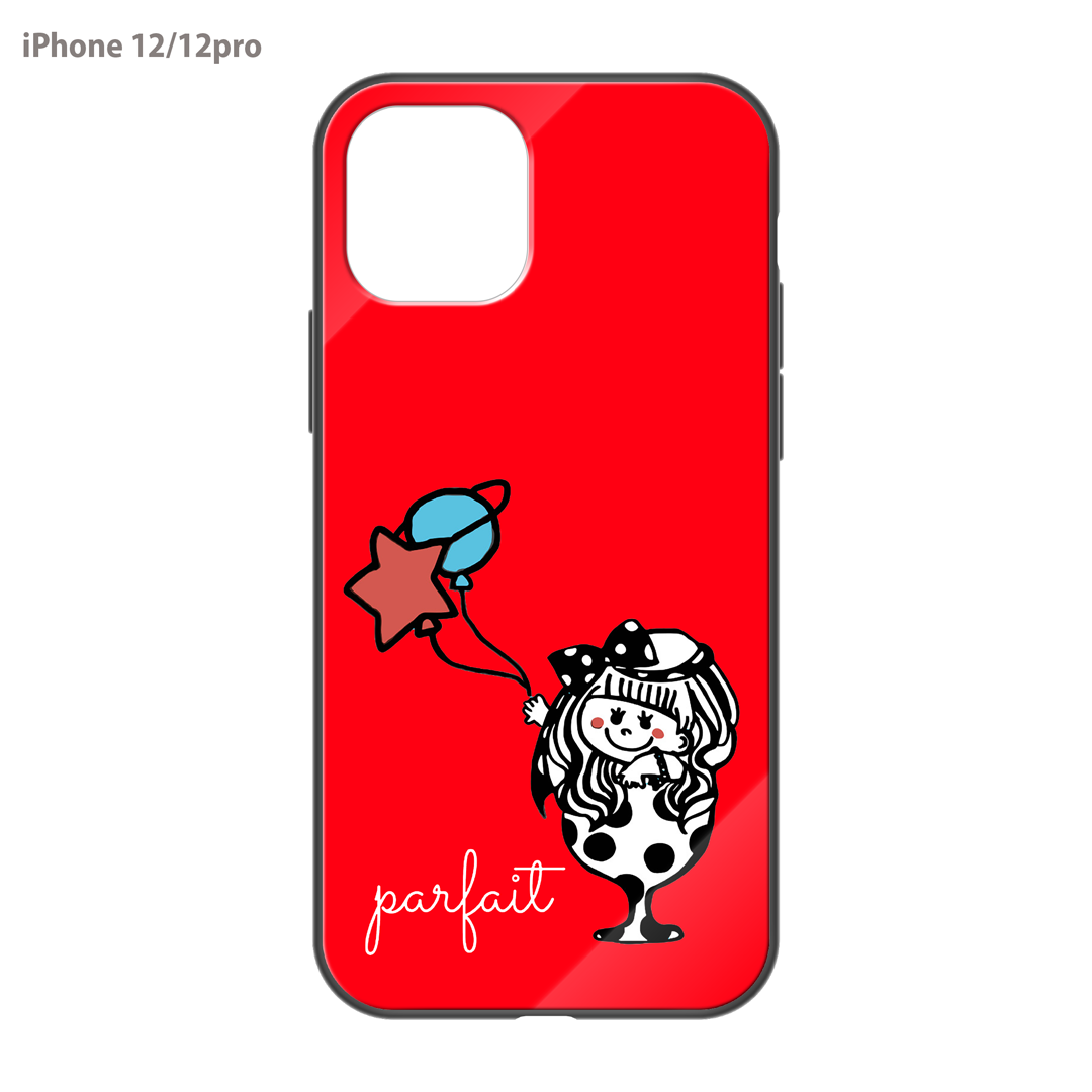 IAM MAIMAI ガラスiPhoneケース【Parfait and Space Balloons】