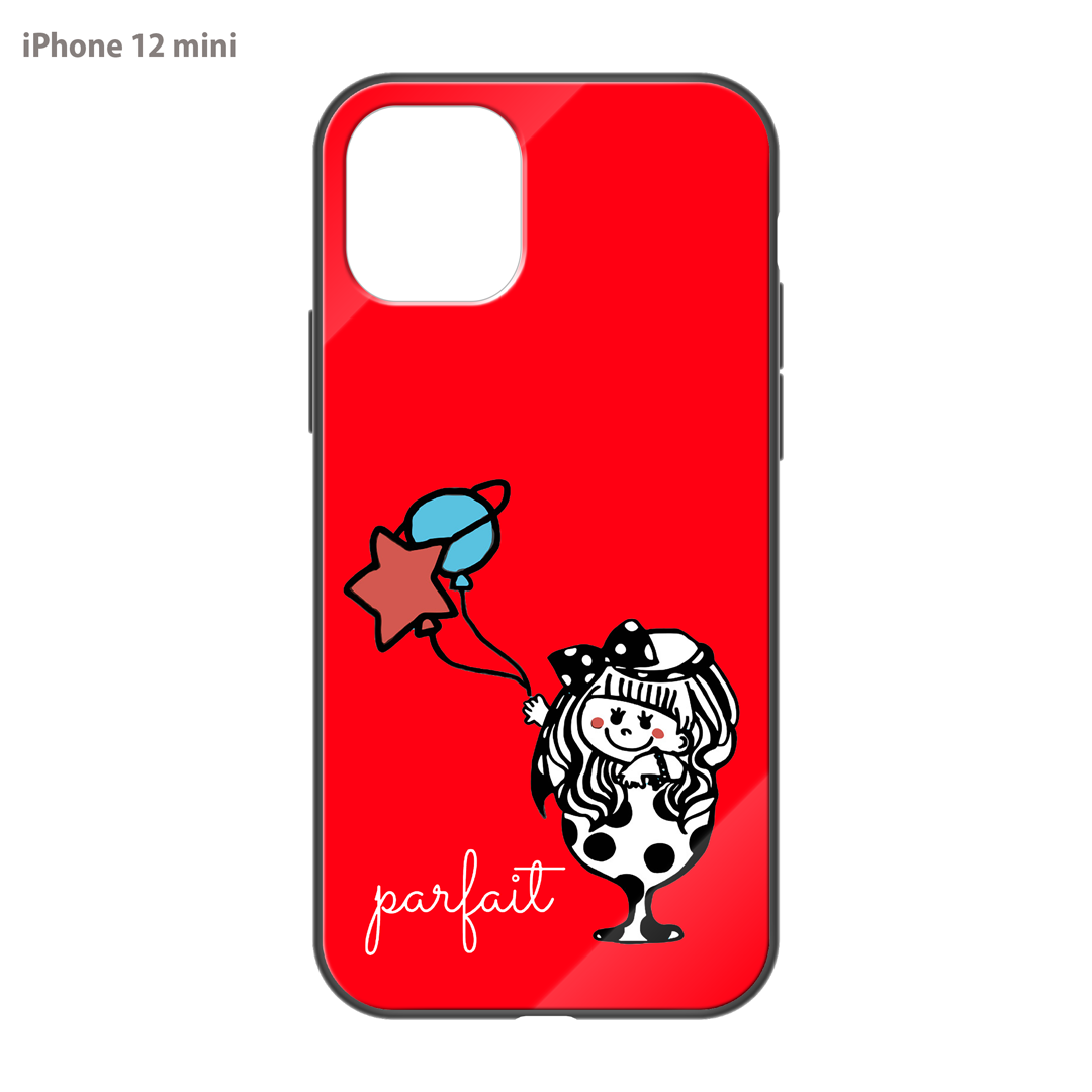 IAM MAIMAI ガラスiPhoneケース【Parfait and Space Balloons】