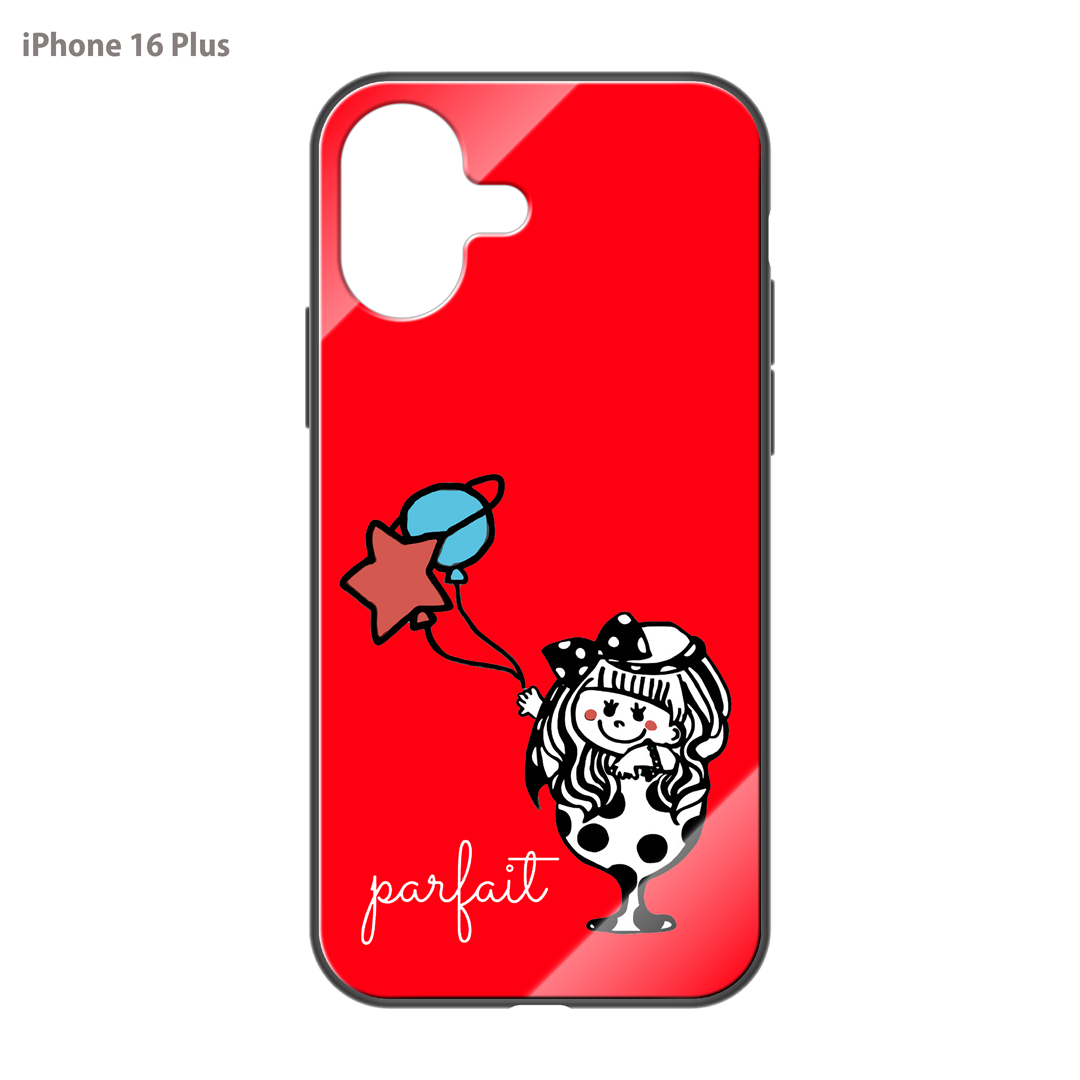 IAM MAIMAI ガラスiPhoneケース【Parfait and Space Balloons】