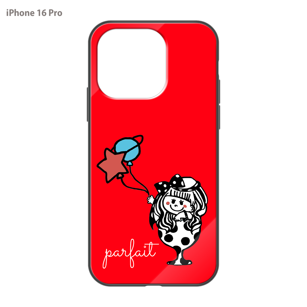 IAM MAIMAI ガラスiPhoneケース【Parfait and Space Balloons】