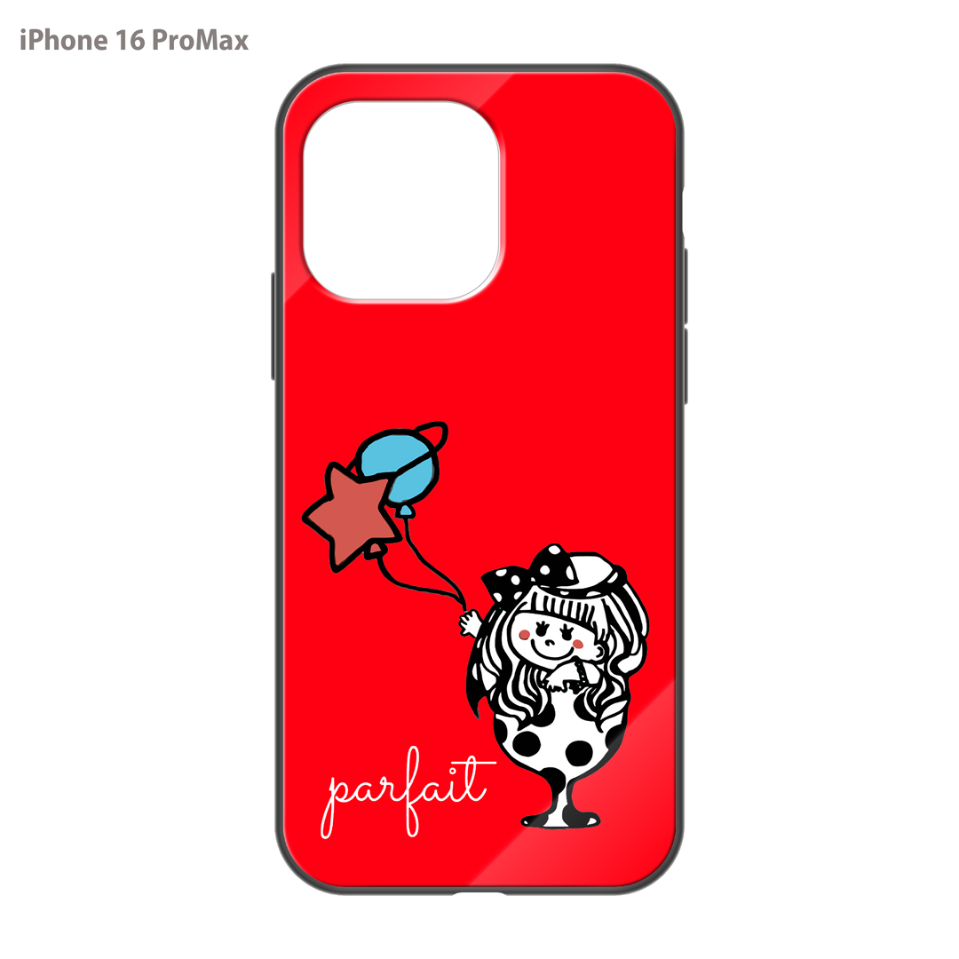 IAM MAIMAI ガラスiPhoneケース【Parfait and Space Balloons】