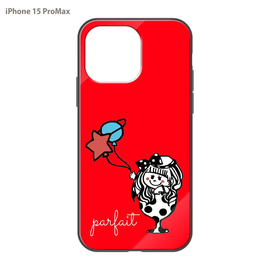 IAM MAIMAI ガラスiPhoneケース【Parfait and Space Balloons】