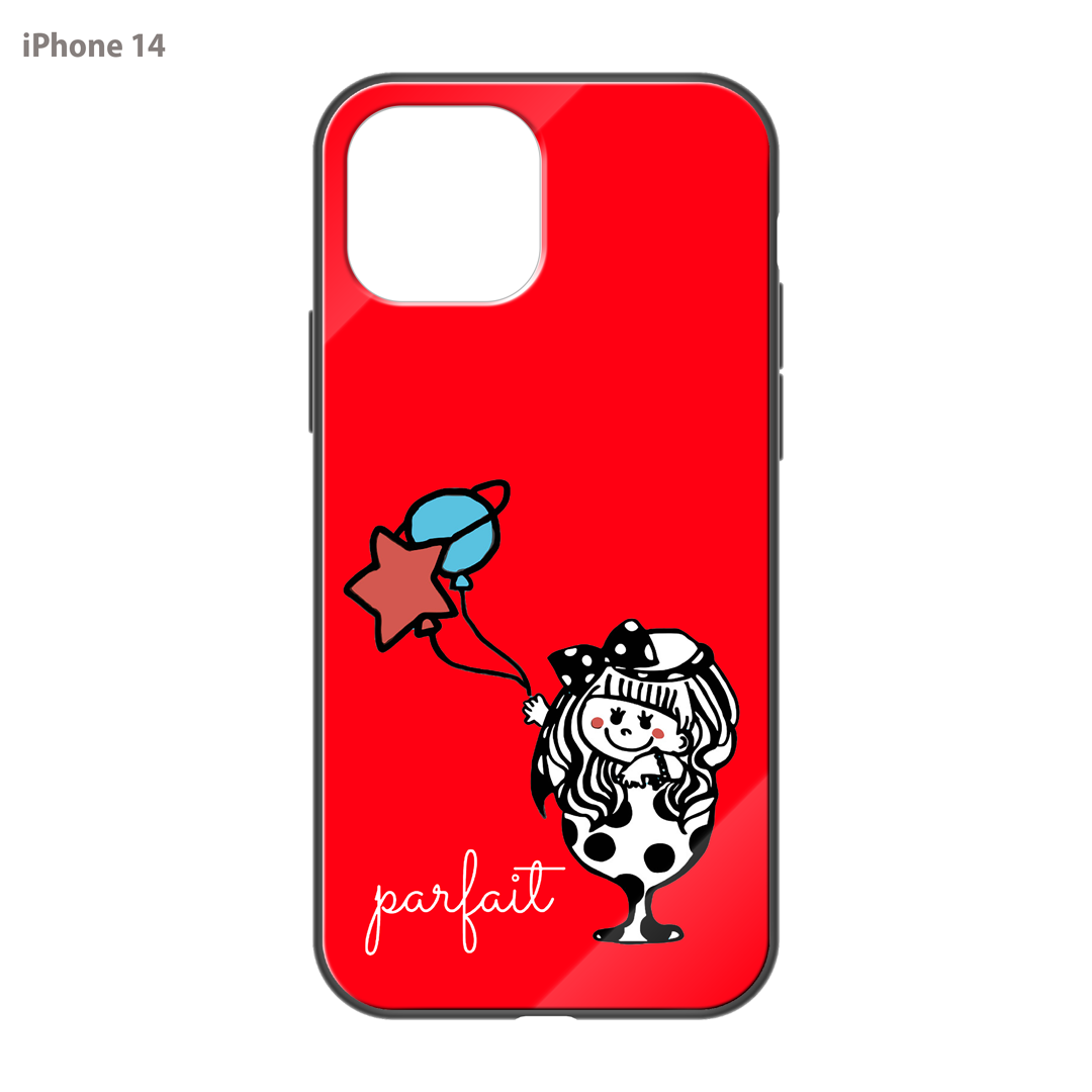 IAM MAIMAI ガラスiPhoneケース【Parfait and Space Balloons】