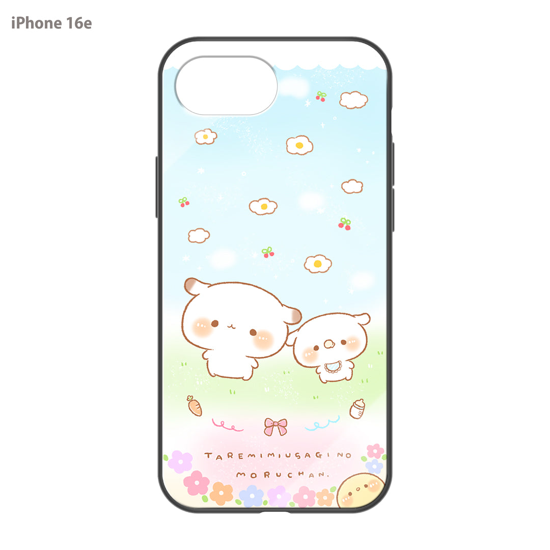 かなち。 ガラスiPhoneケース【もるちゃんとみるくちゃん。】
