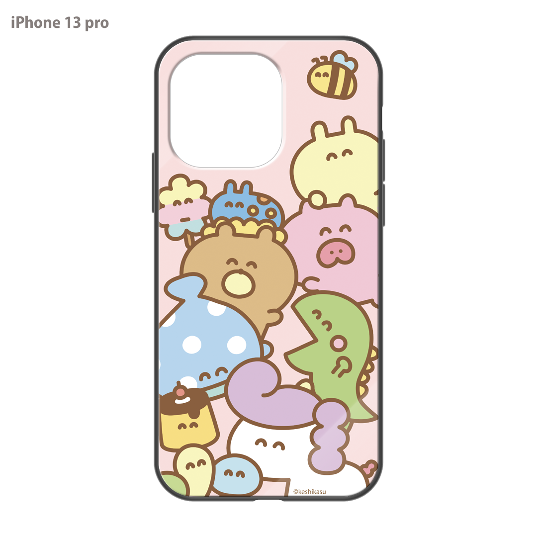 #消しかす。まりん ガラスiPhoneケース【#消しかす。集合】