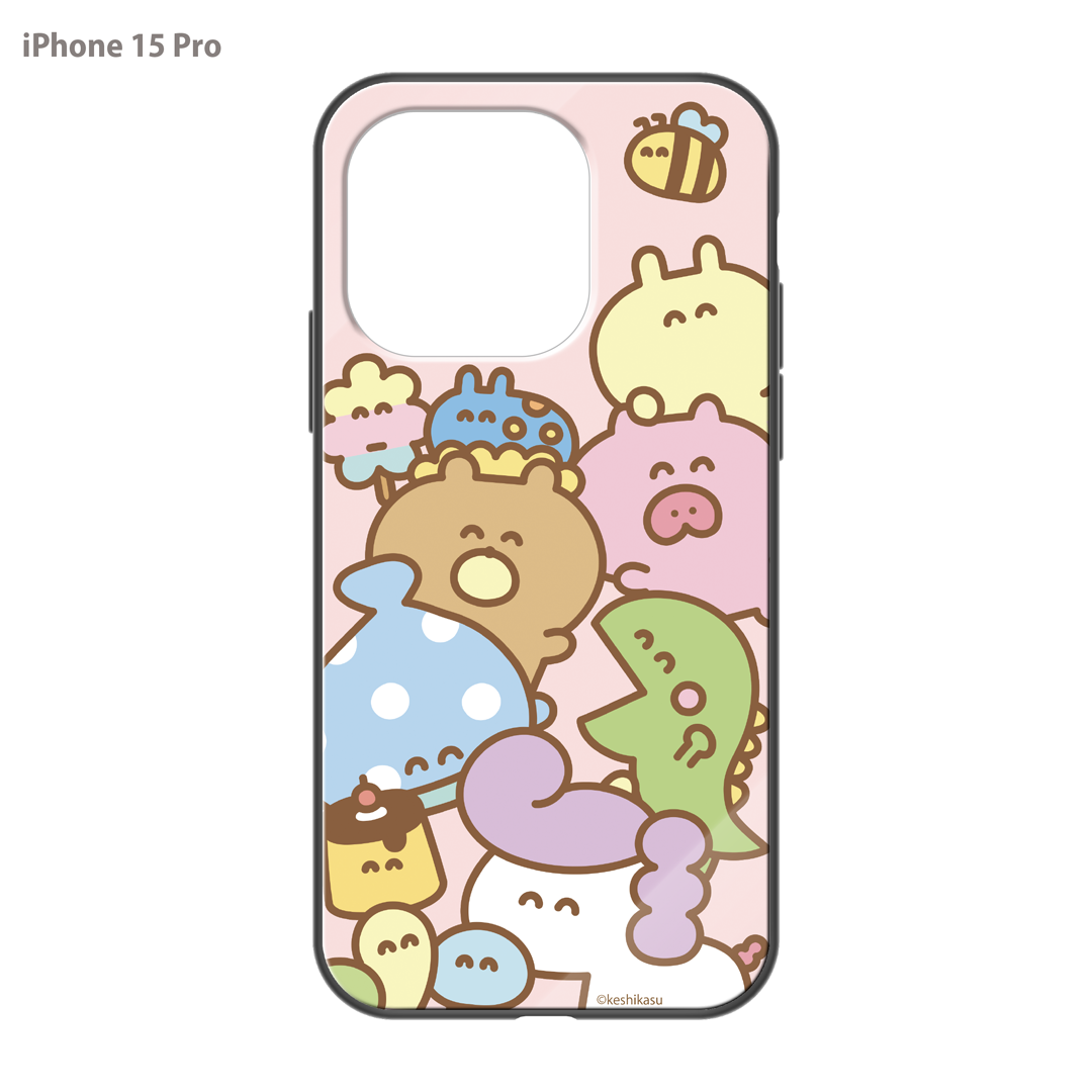 #消しかす。まりん ガラスiPhoneケース【#消しかす。集合】