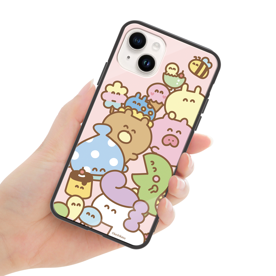 #消しかす。まりん ガラスiPhoneケース【#消しかす。集合】