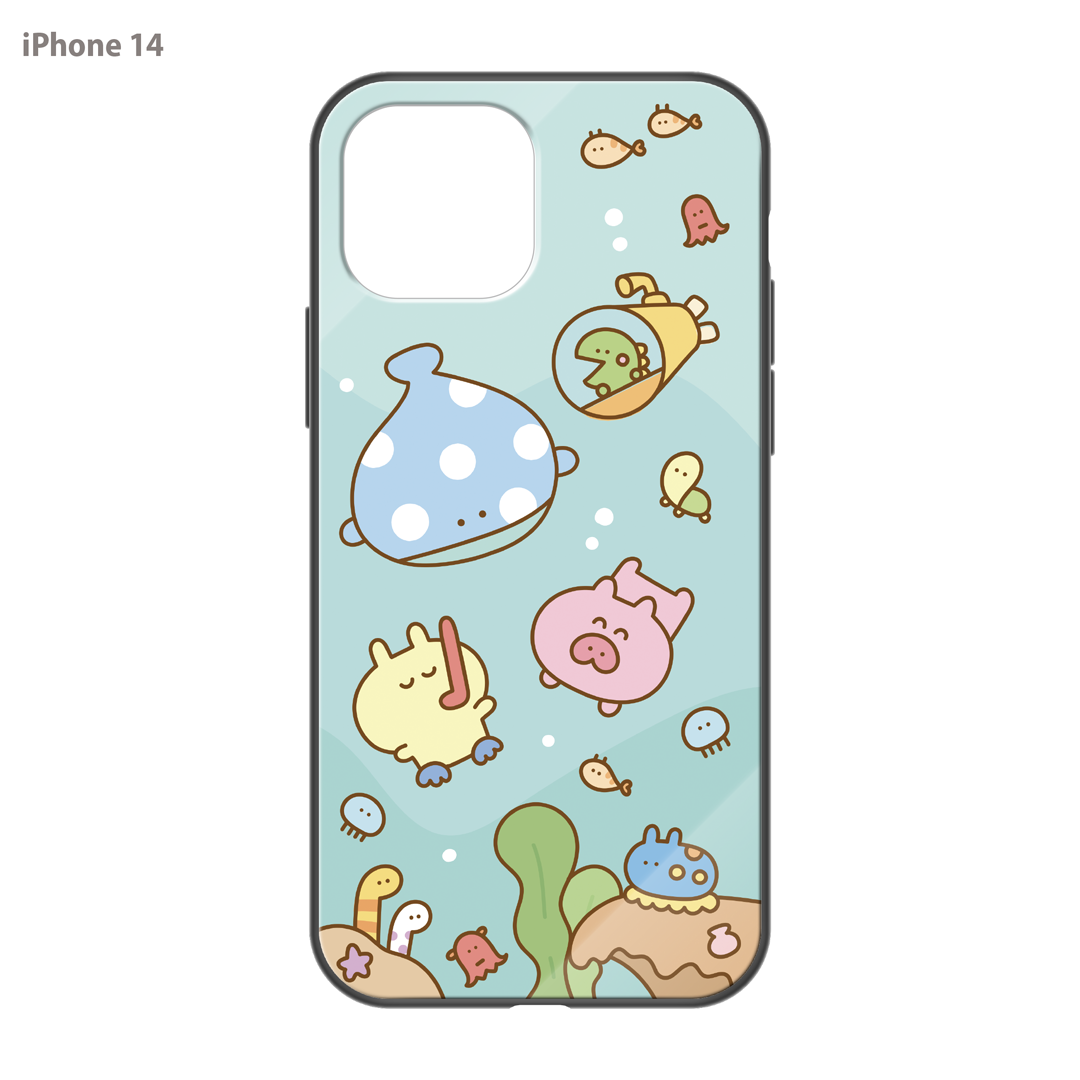#消しかす。まりん ガラスiPhoneケース【#消しかす。海の中】