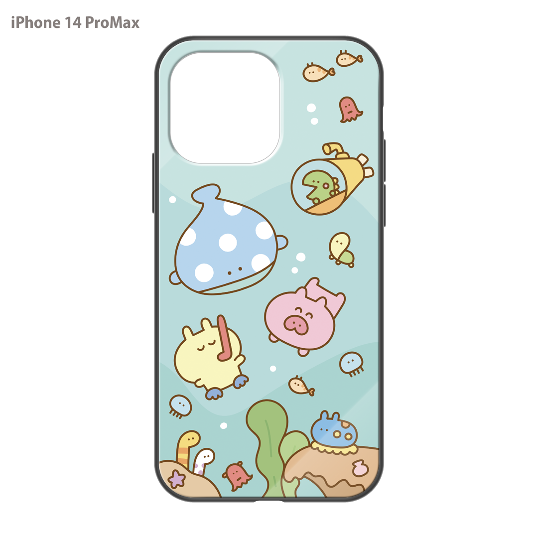 #消しかす。まりん ガラスiPhoneケース【#消しかす。海の中】