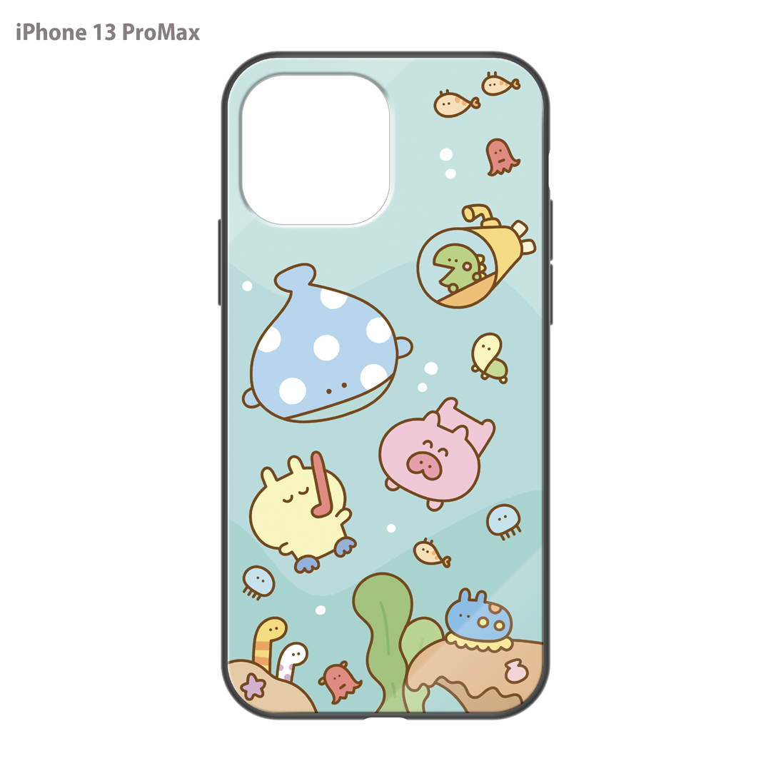 #消しかす。まりん ガラスiPhoneケース【#消しかす。海の中】