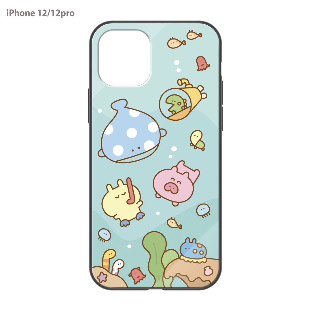 #消しかす。まりん ガラスiPhoneケース【#消しかす。海の中】