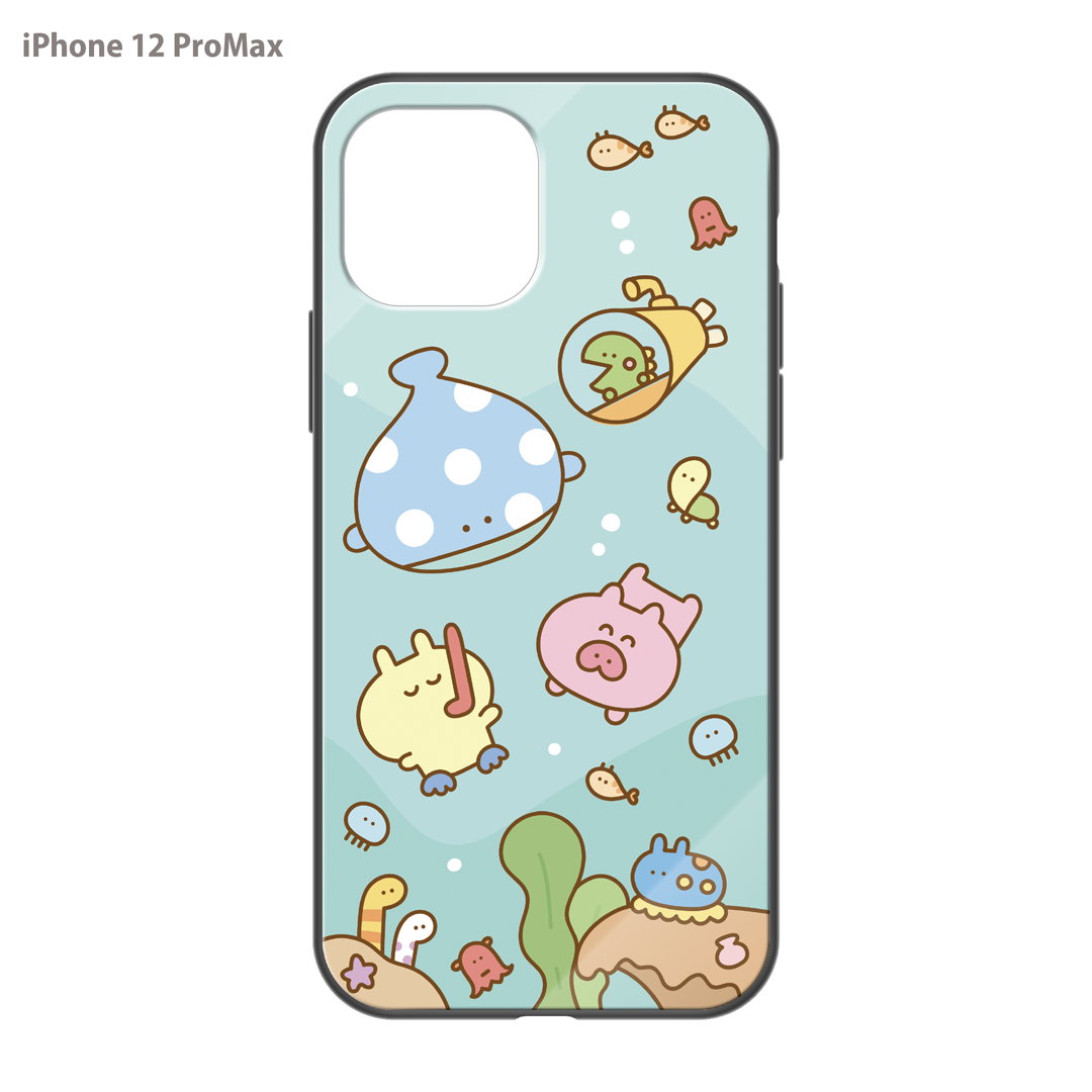 #消しかす。まりん ガラスiPhoneケース【#消しかす。海の中】