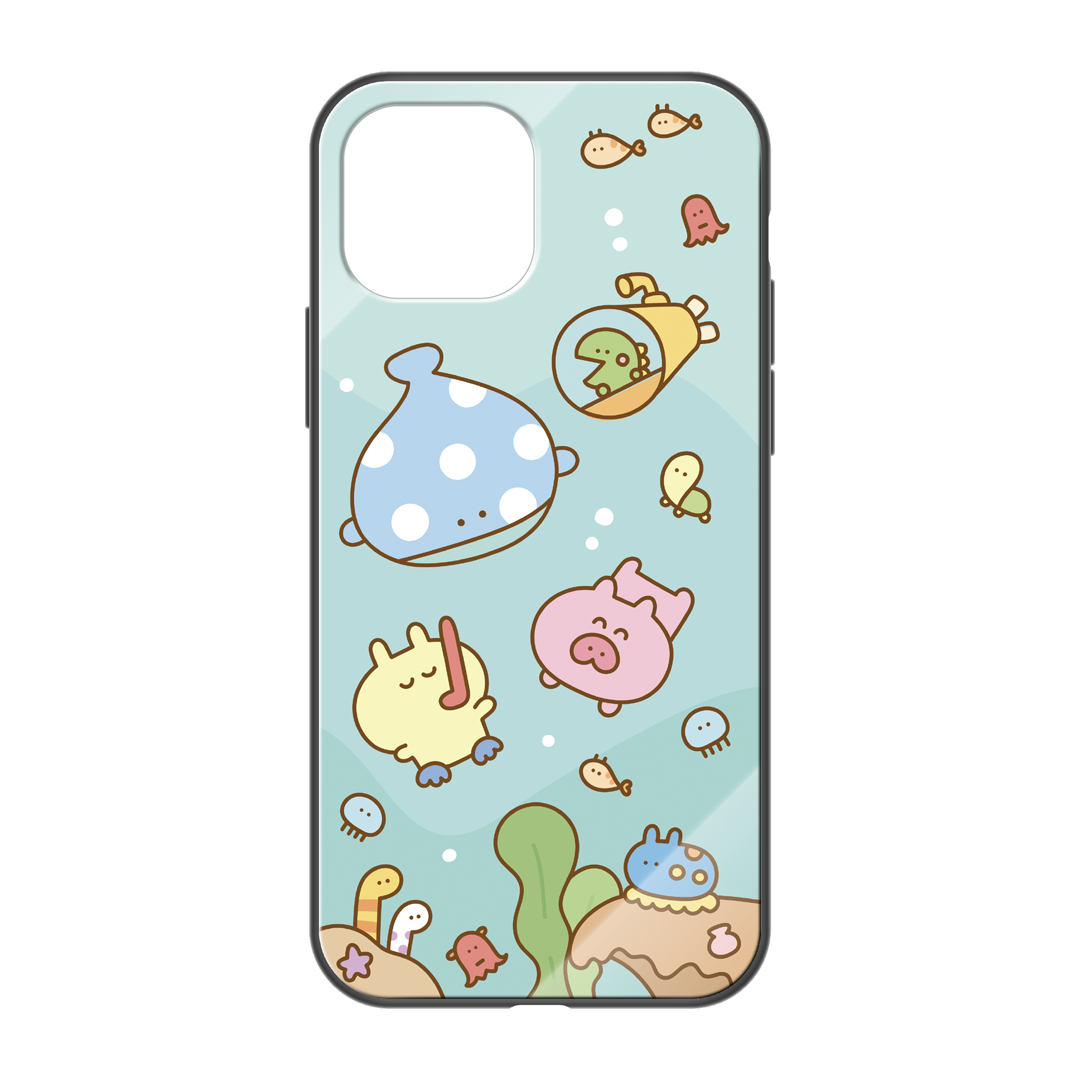 #消しかす。まりん ガラスiPhoneケース【#消しかす。海の中】
