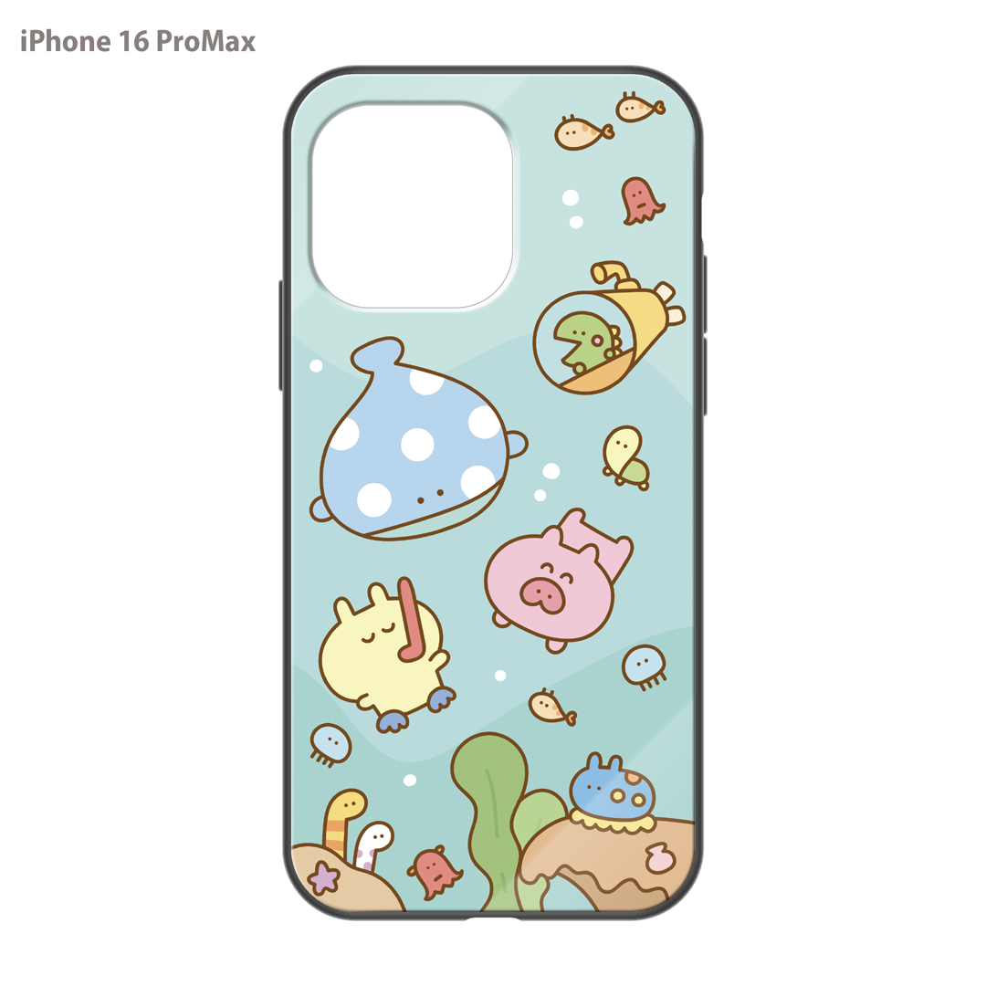 #消しかす。まりん ガラスiPhoneケース【#消しかす。海の中】
