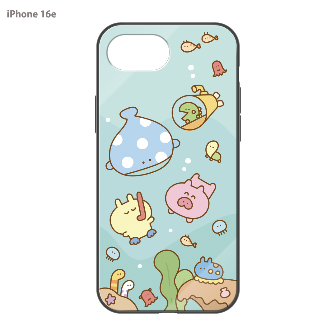 #消しかす。まりん ガラスiPhoneケース【#消しかす。海の中】