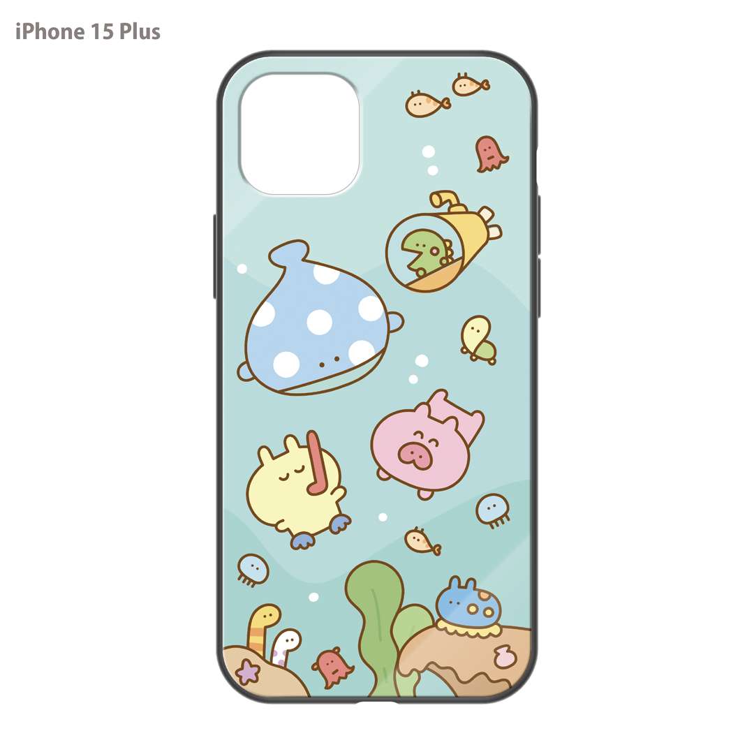 #消しかす。まりん ガラスiPhoneケース【#消しかす。海の中】