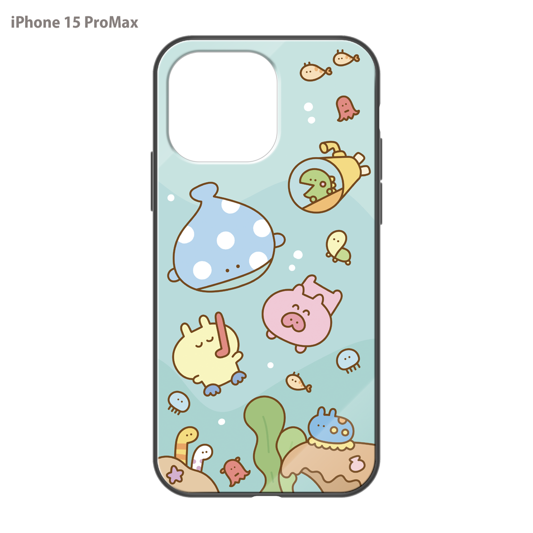 #消しかす。まりん ガラスiPhoneケース【#消しかす。海の中】