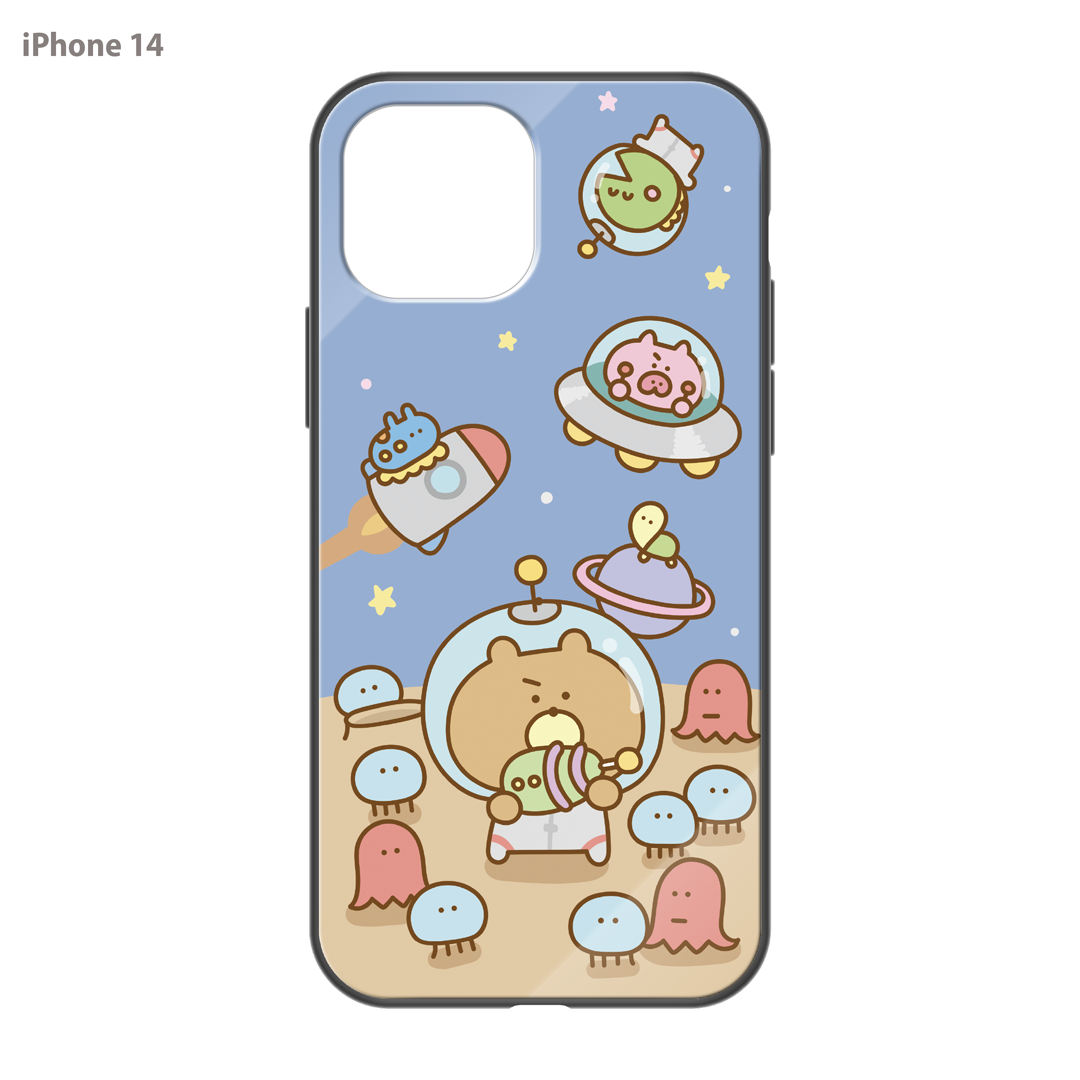 #消しかす。まりん ガラスiPhoneケース【#消しかす。宇宙】