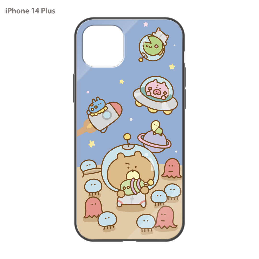 #消しかす。まりん ガラスiPhoneケース【#消しかす。宇宙】