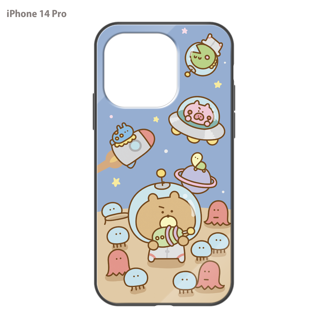 #消しかす。まりん ガラスiPhoneケース【#消しかす。宇宙】