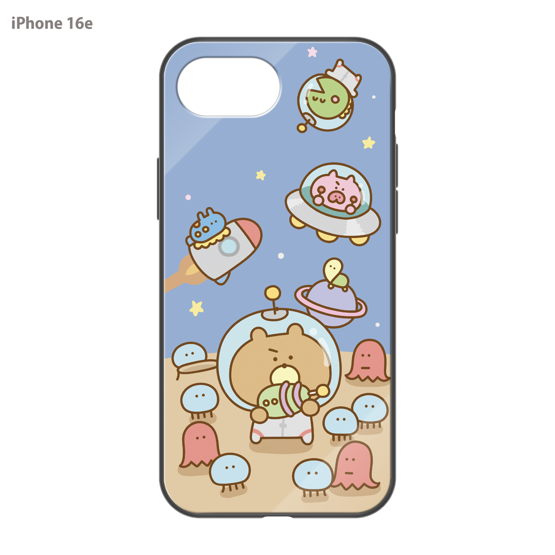 #消しかす。まりん ガラスiPhoneケース【#消しかす。宇宙】