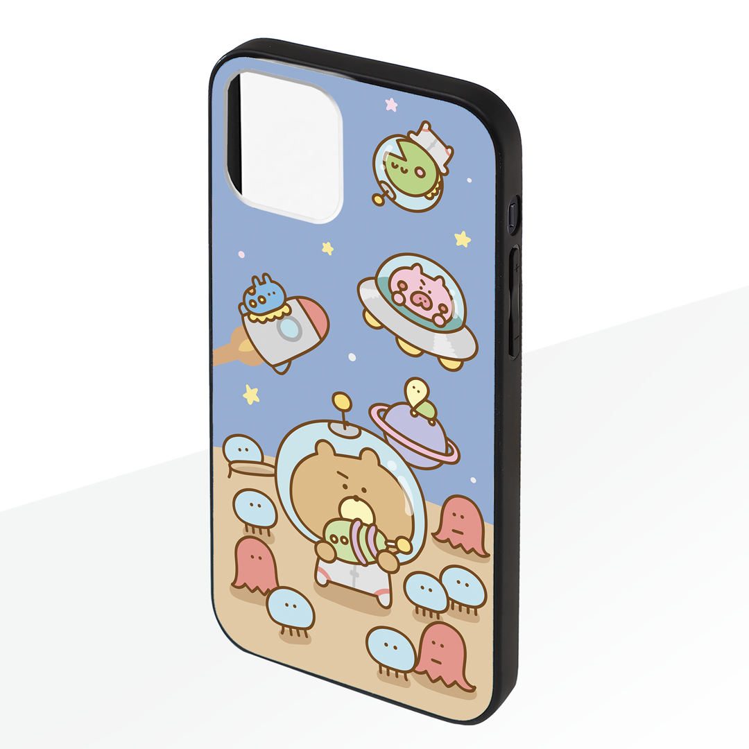 #消しかす。まりん ガラスiPhoneケース【#消しかす。宇宙】